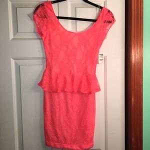 Coral dress from Charlotte Russe!